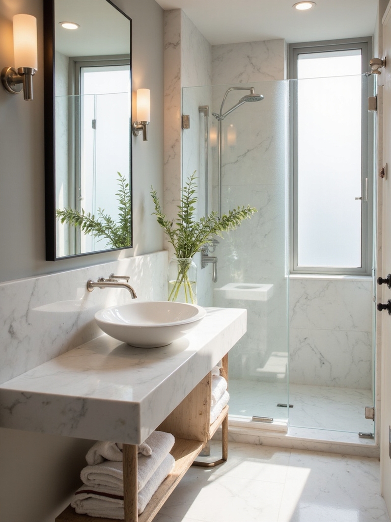 illuminate tiny bath strategically