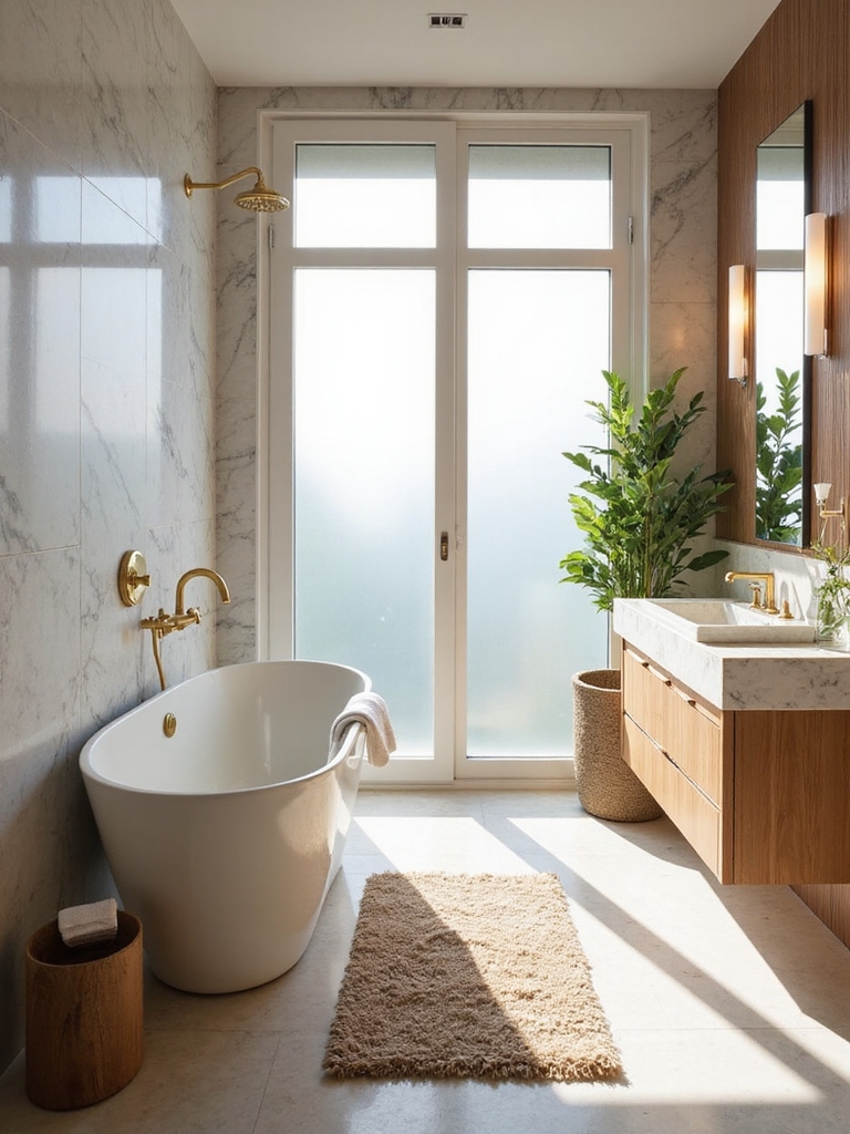 indulgent calming bathroom retreat
