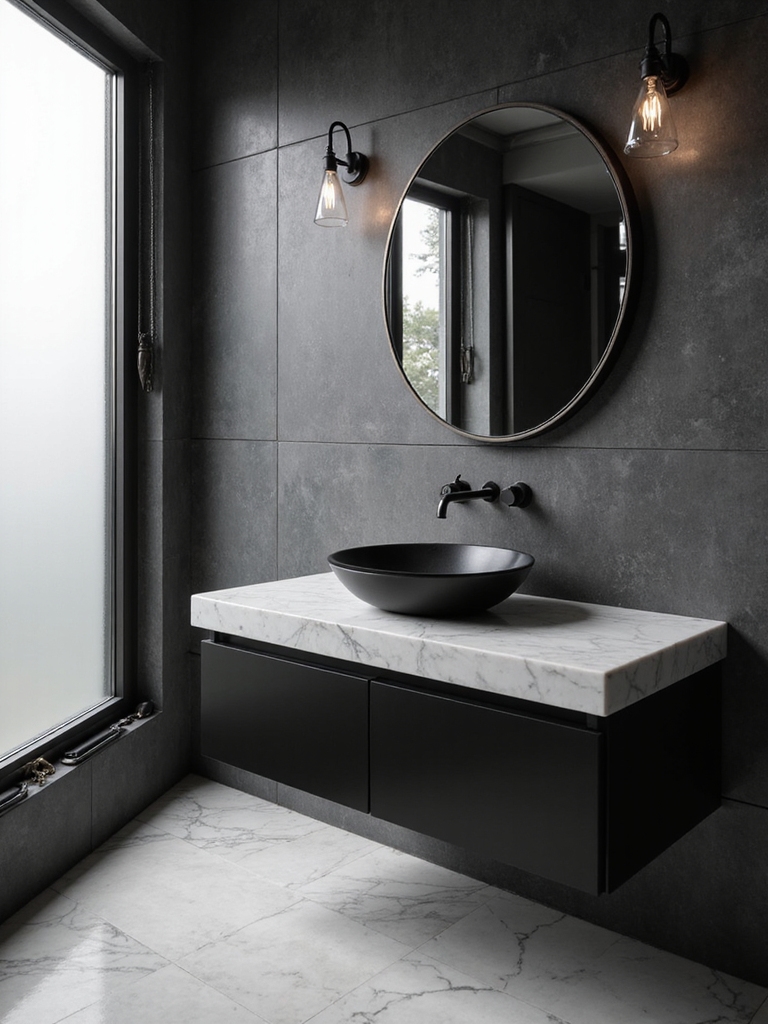 intimate polished monochrome retreat