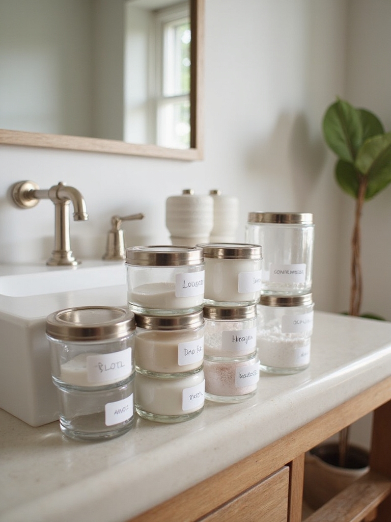 labeled containers for essentials