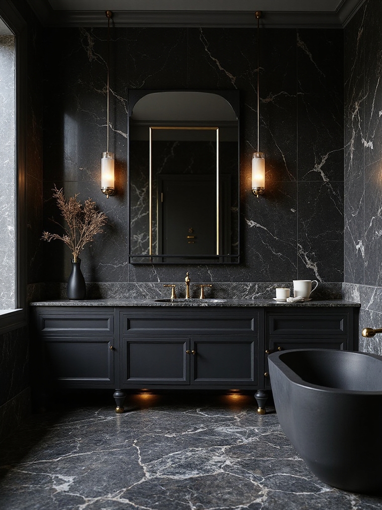 luxurious black and gold