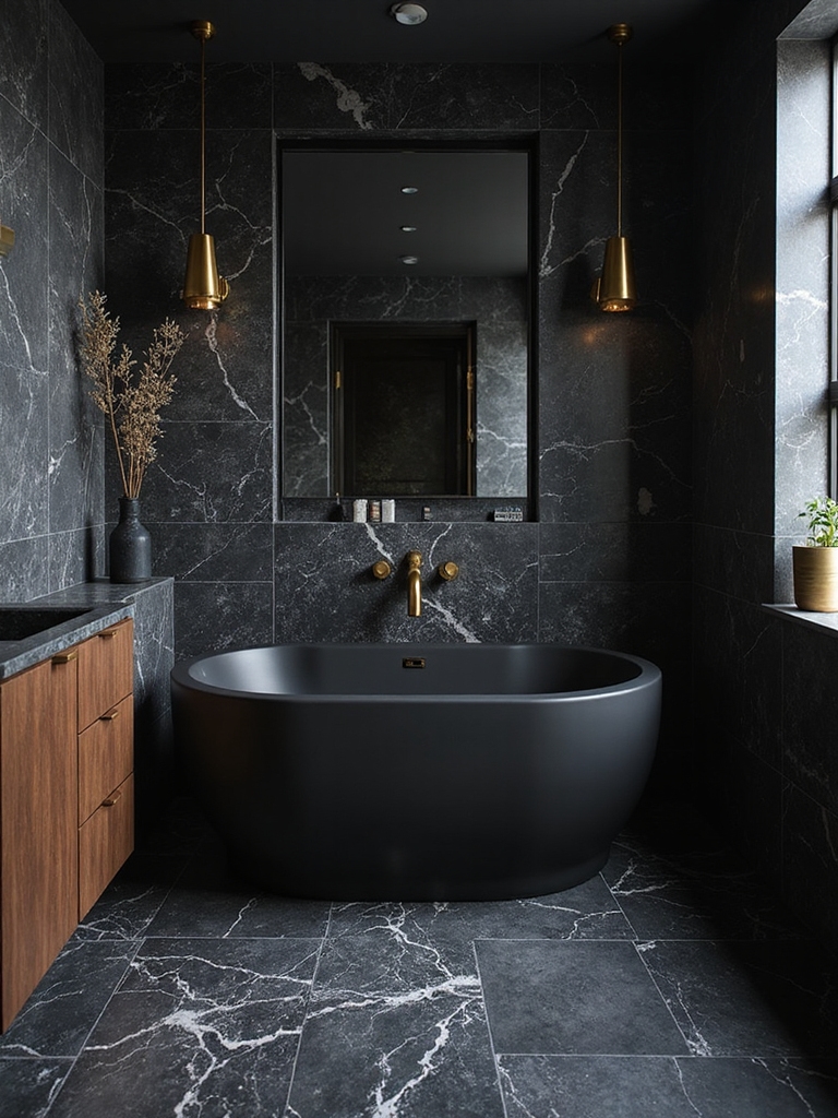 luxurious dark bathroom designs