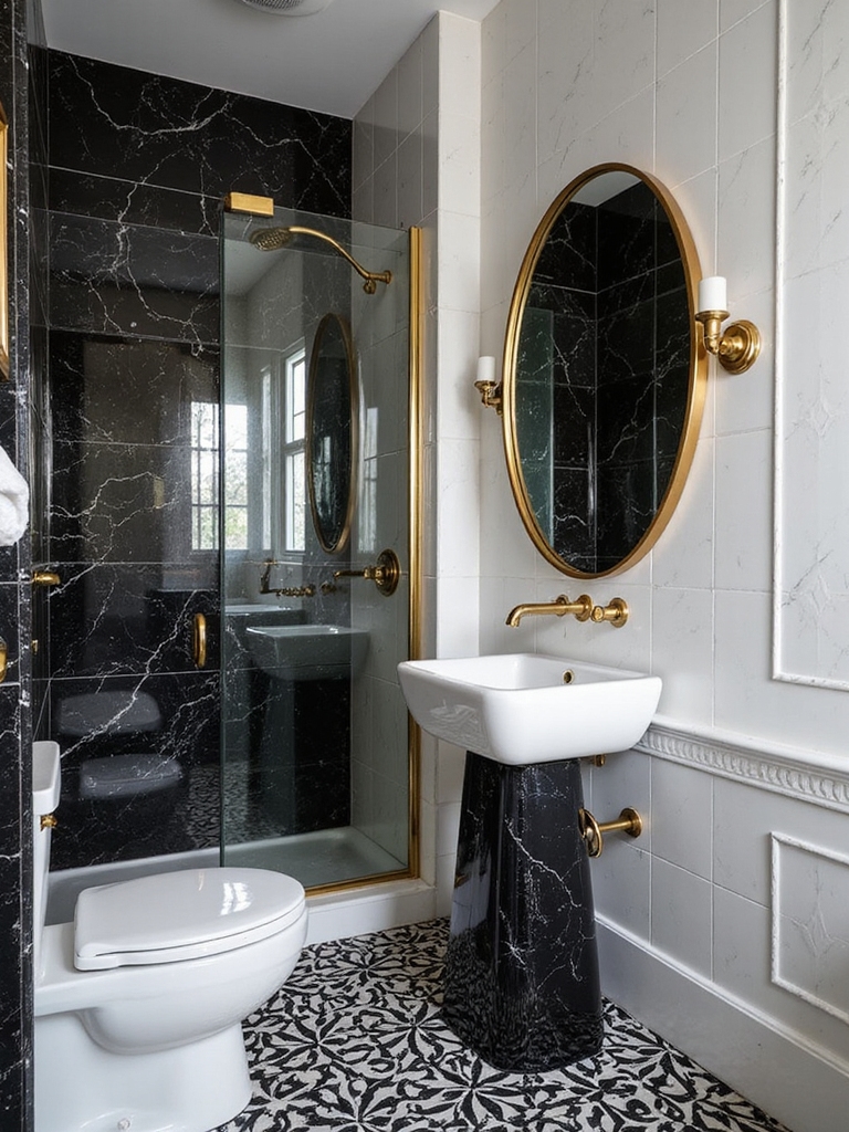 luxurious high contrast tile design