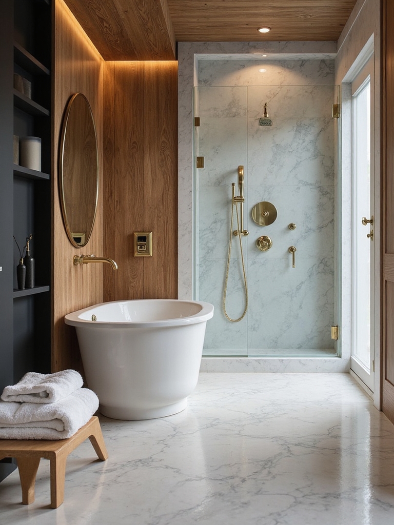 luxurious spa like rainfall shower