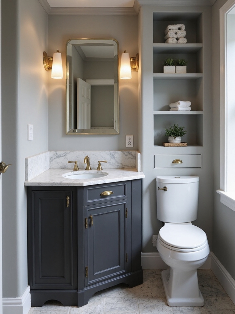 maximize compact bathroom space