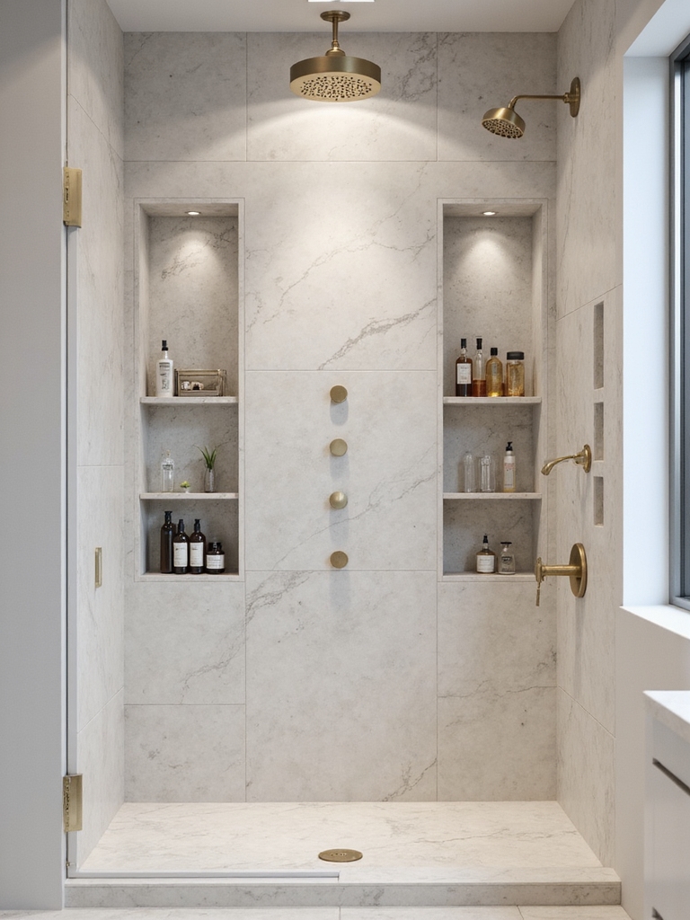 maximize shower storage efficiency