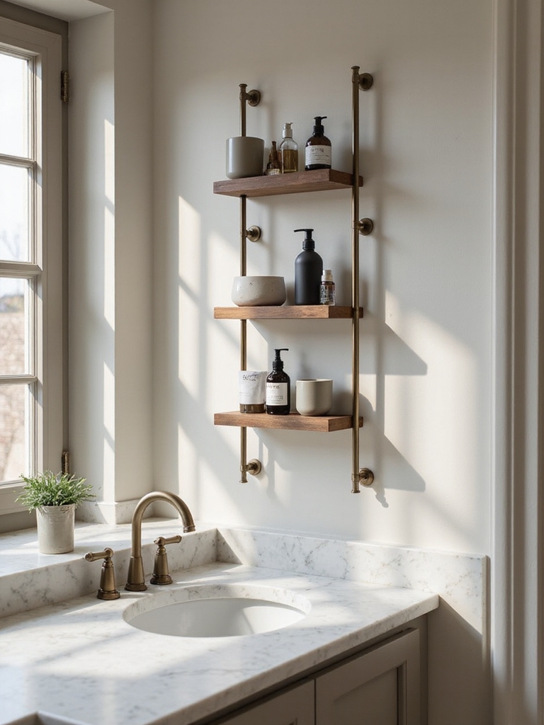 maximize space with shelves