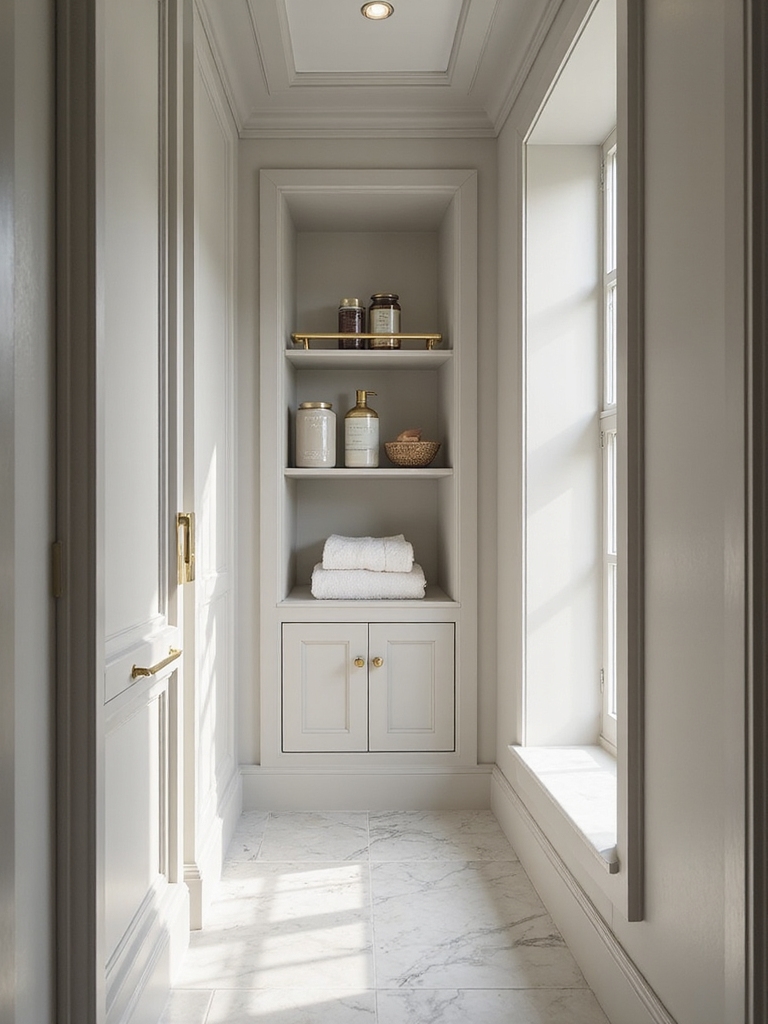 maximizing space with recessed shelves