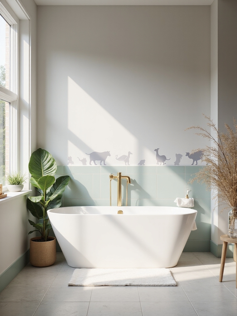 mess free kids bathroom decor