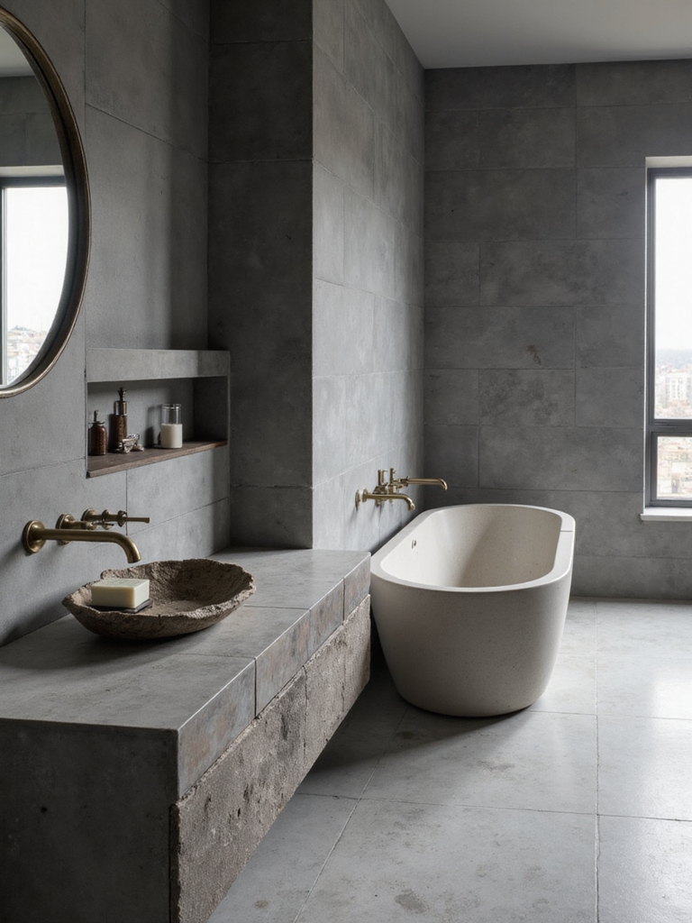 modern and refined gray bathrooms