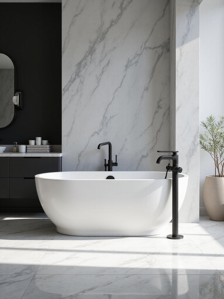 modern contrast with matte