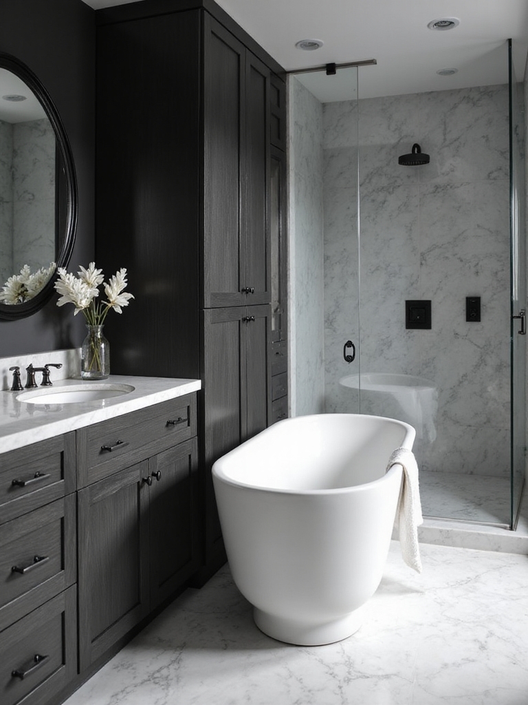 monochrome bathroom design options
