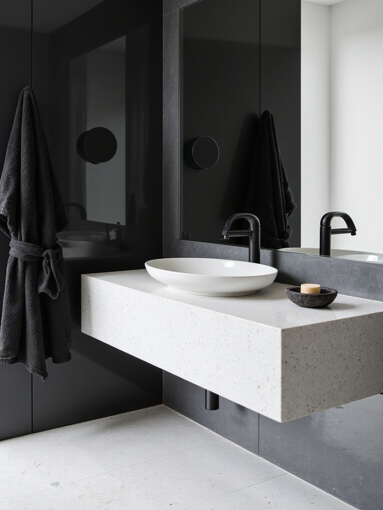 monochrome bathroom style guide