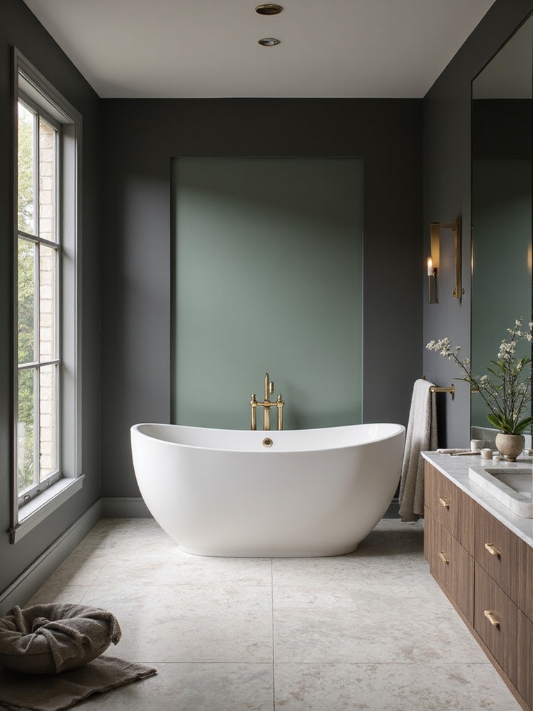 moody spa inspired bathroom design