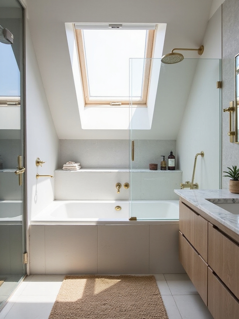 open elegant small bathrooms