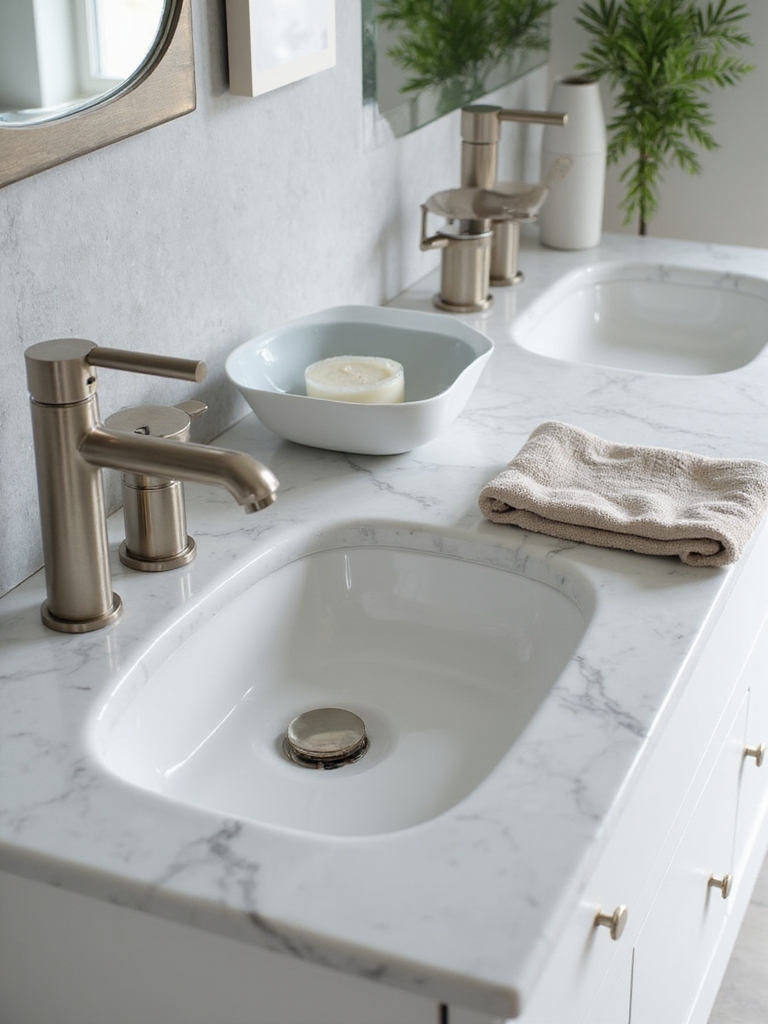 optimize bathroom counter organization