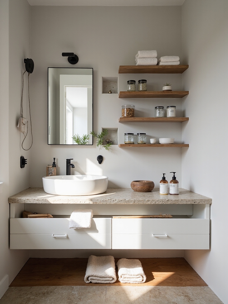 optimize bathroom storage efficiently