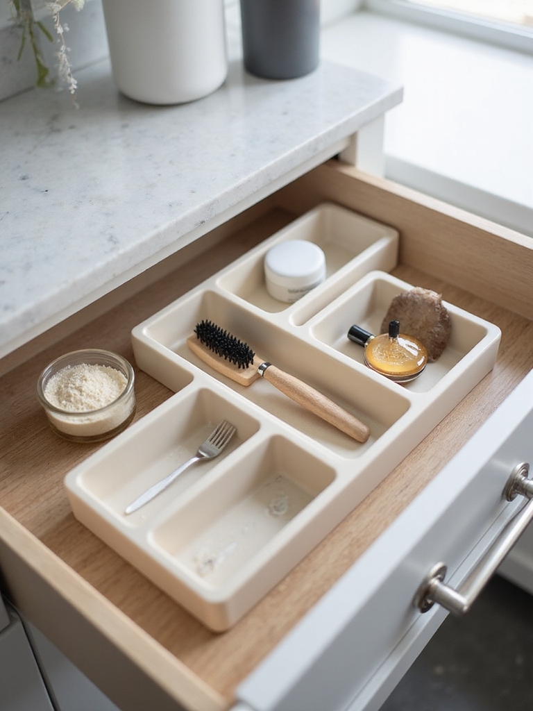 organize drawers with dividers