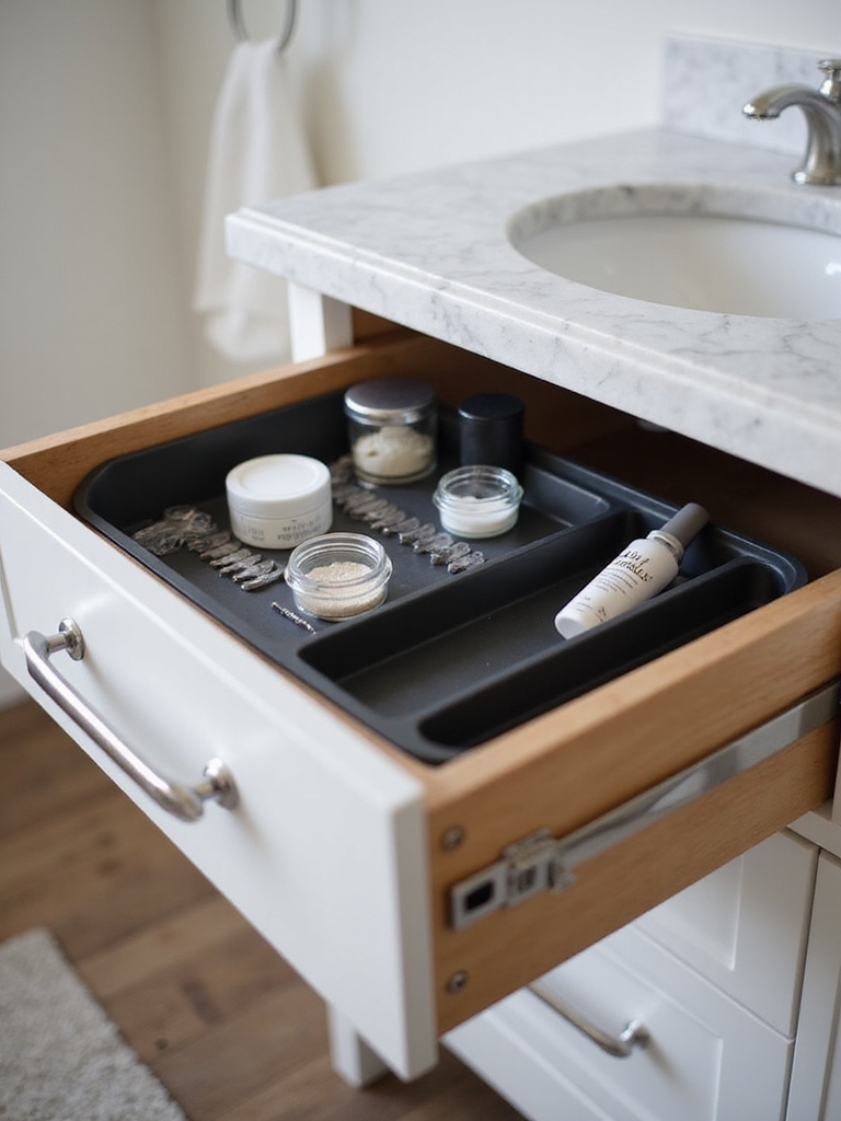 organized bathroom drawer benefits