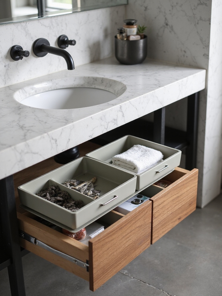 organized bathroom storage solutions