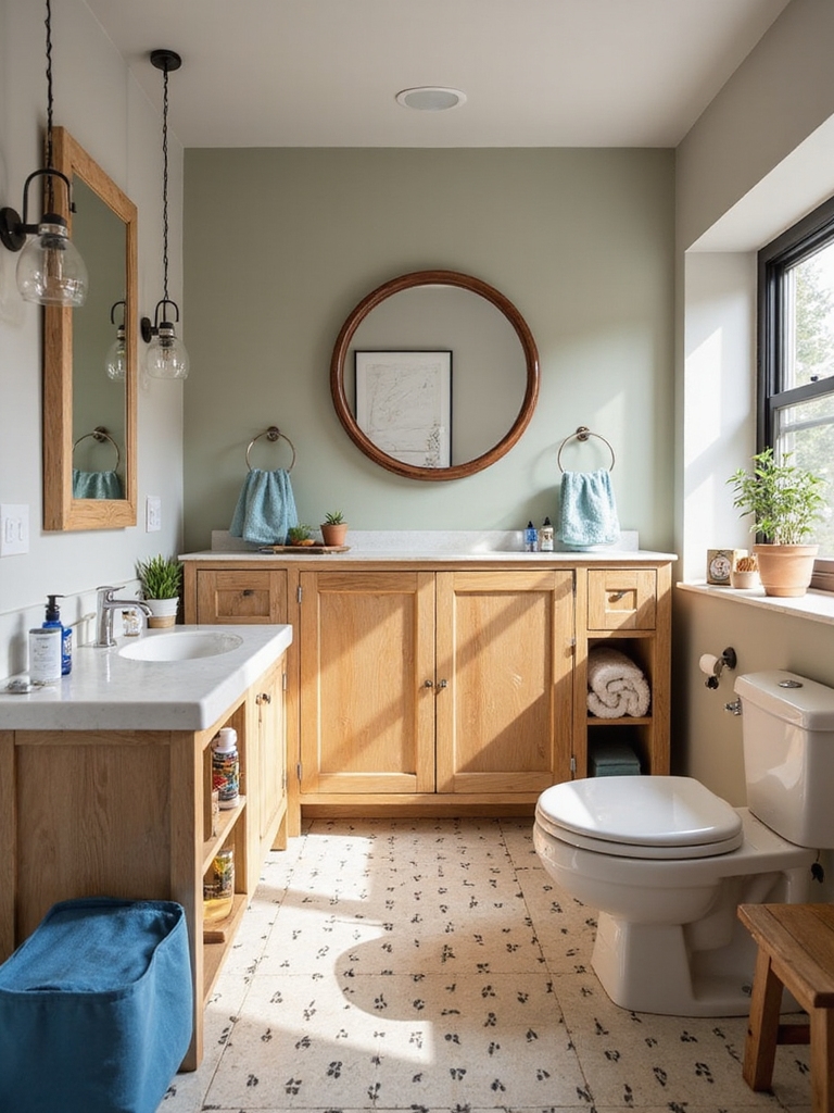 playful organized easy clean bathroom