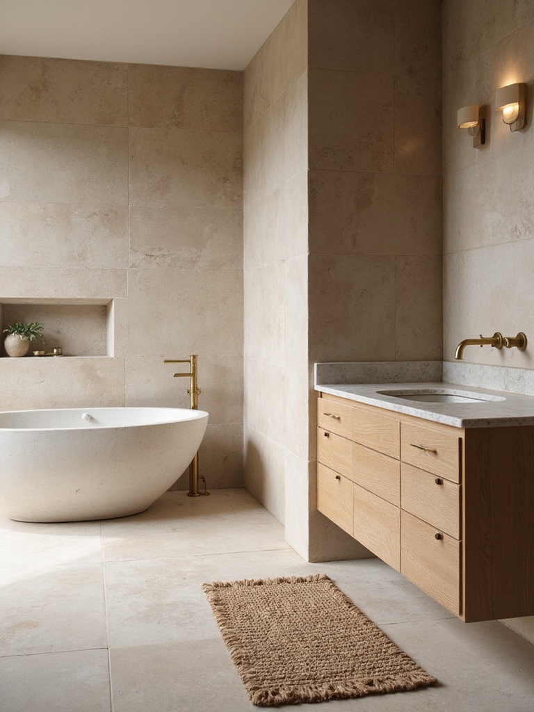 refined natural bathroom elegance
