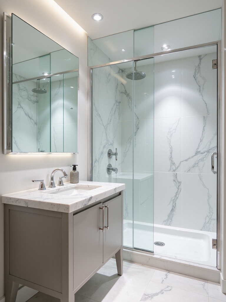 reflective surfaces enhance brightness
