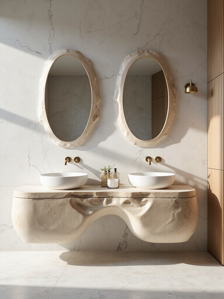 sculptural vanities elevate bathrooms