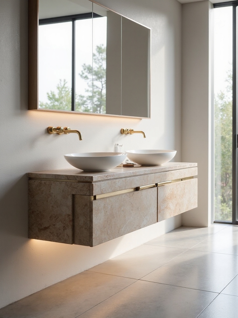 seamless floating vanity design