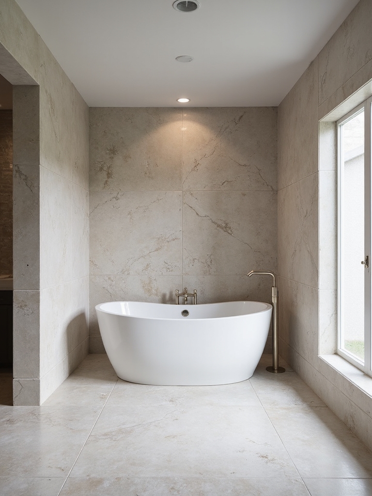 seamless spa like bathroom design