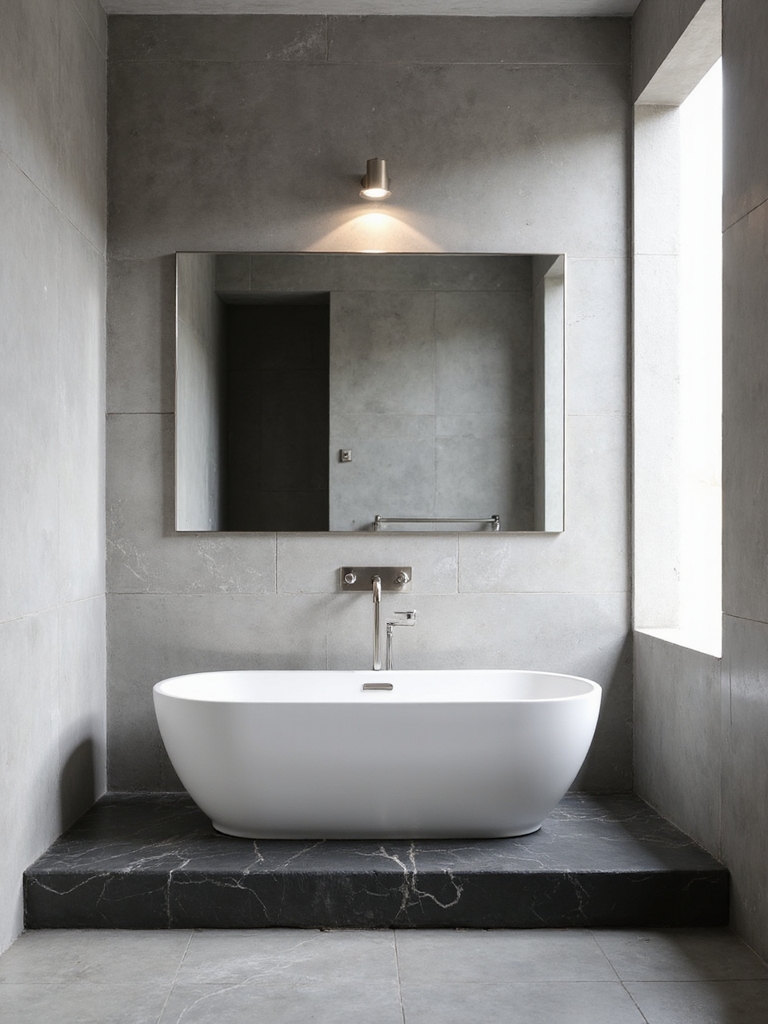 serene gray scale bathroom design