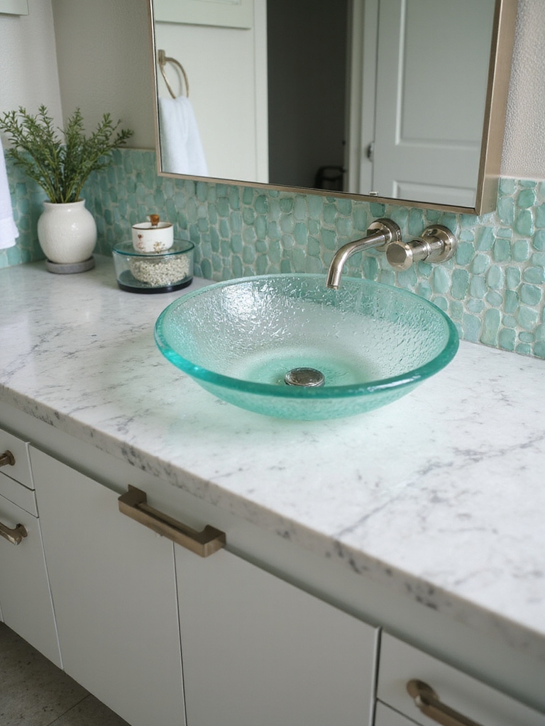 serene sea glass accents shine