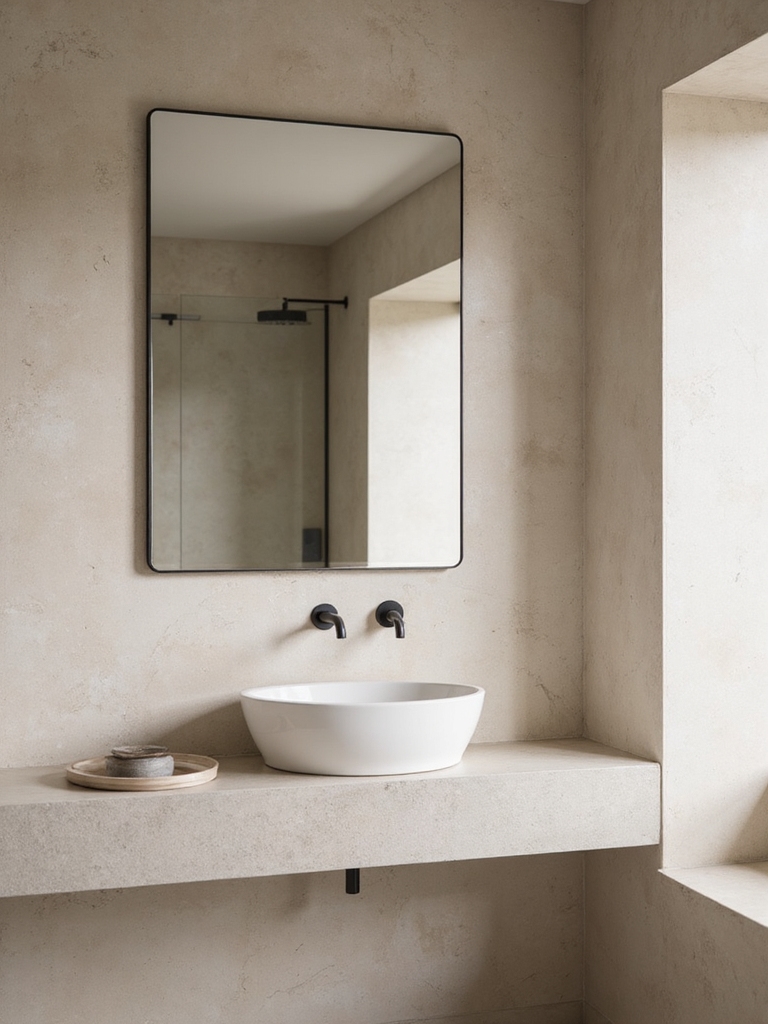 sleek minimalist bathroom design