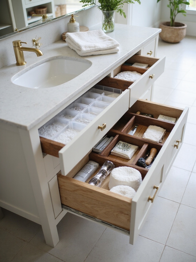smart bathroom drawer organization