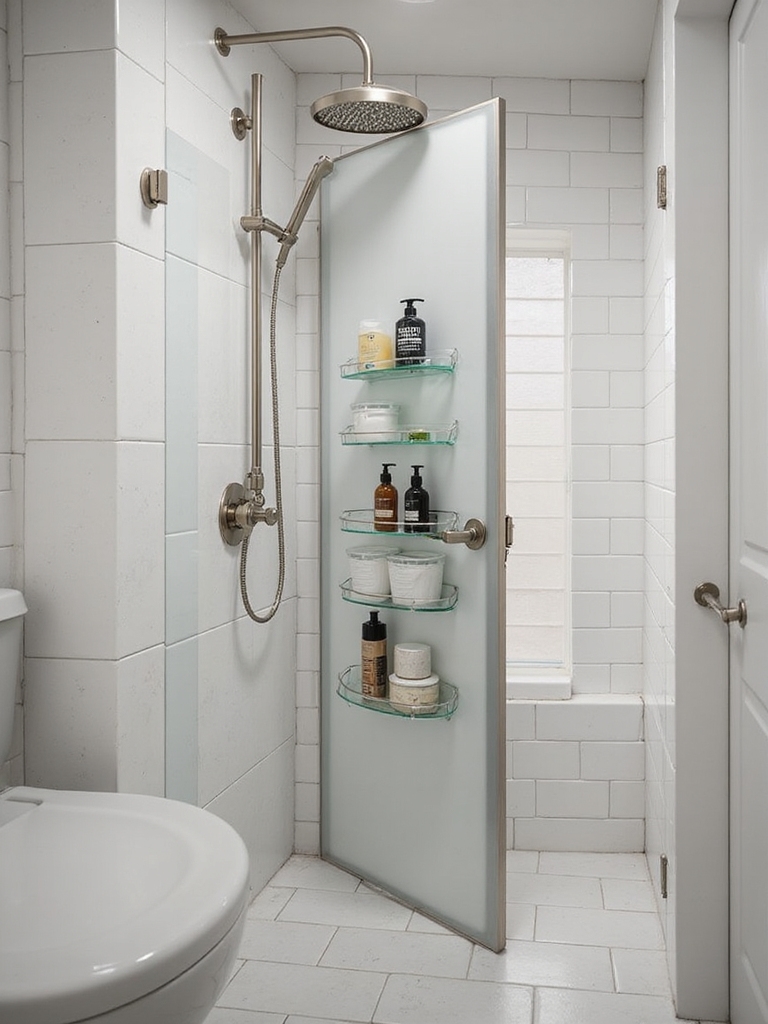 smart storage for small showers