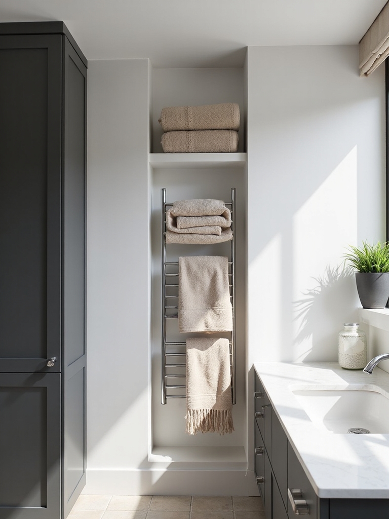 smart vertical bathroom storage