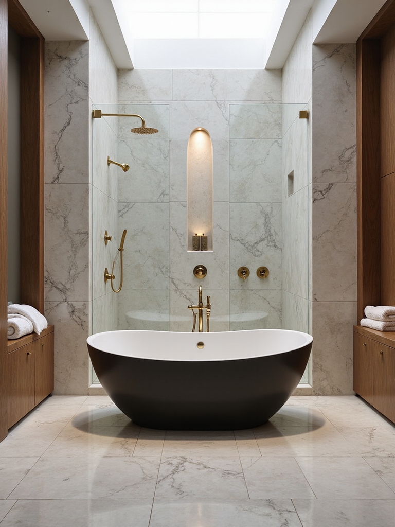 soft layered bathroom lighting