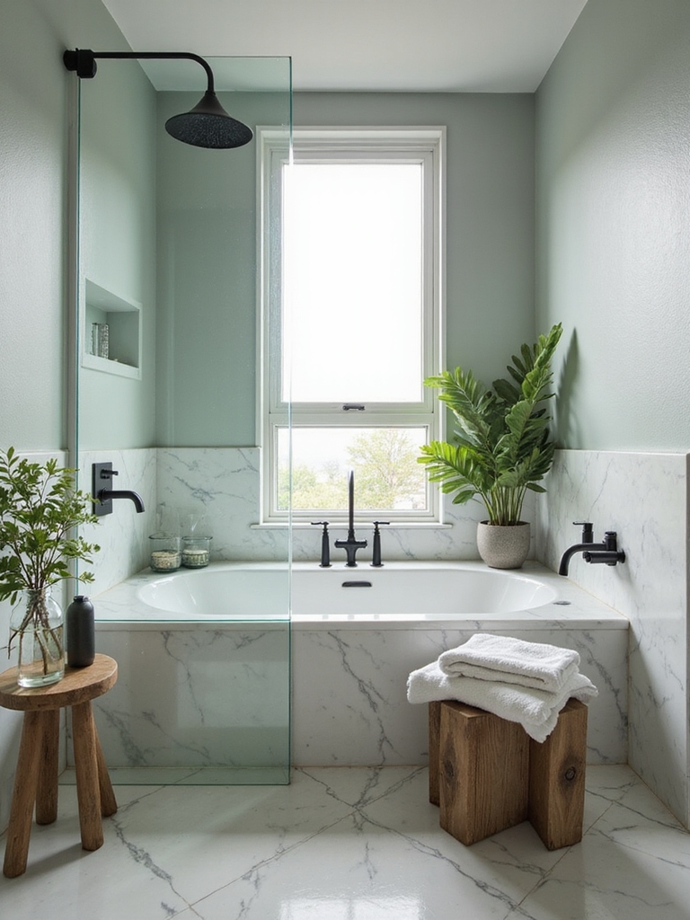 soothing monochrome bathroom textures