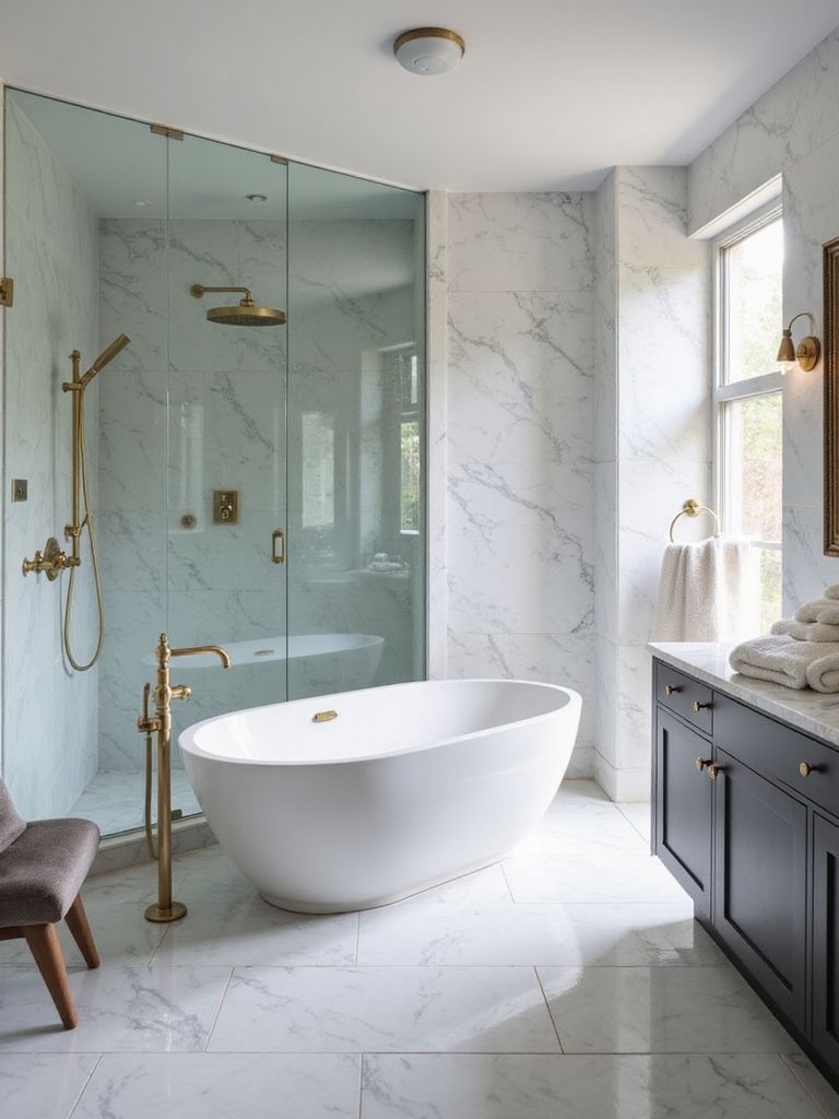 spa inspired master bath makeover