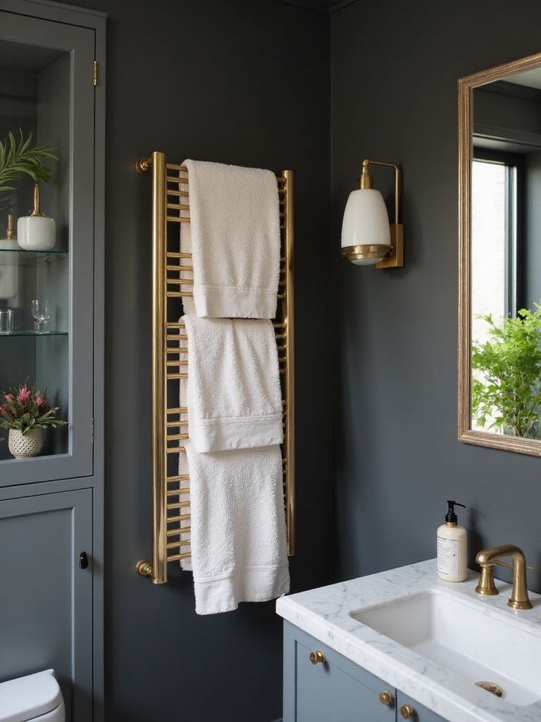 spa inspired towel rack elegance