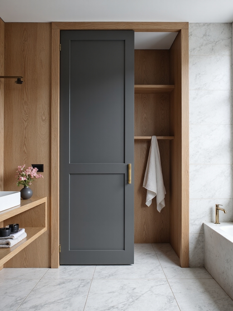 space saving bathroom door solutions