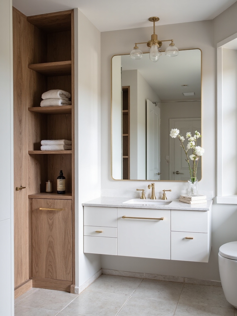 space saving recessed cabinets