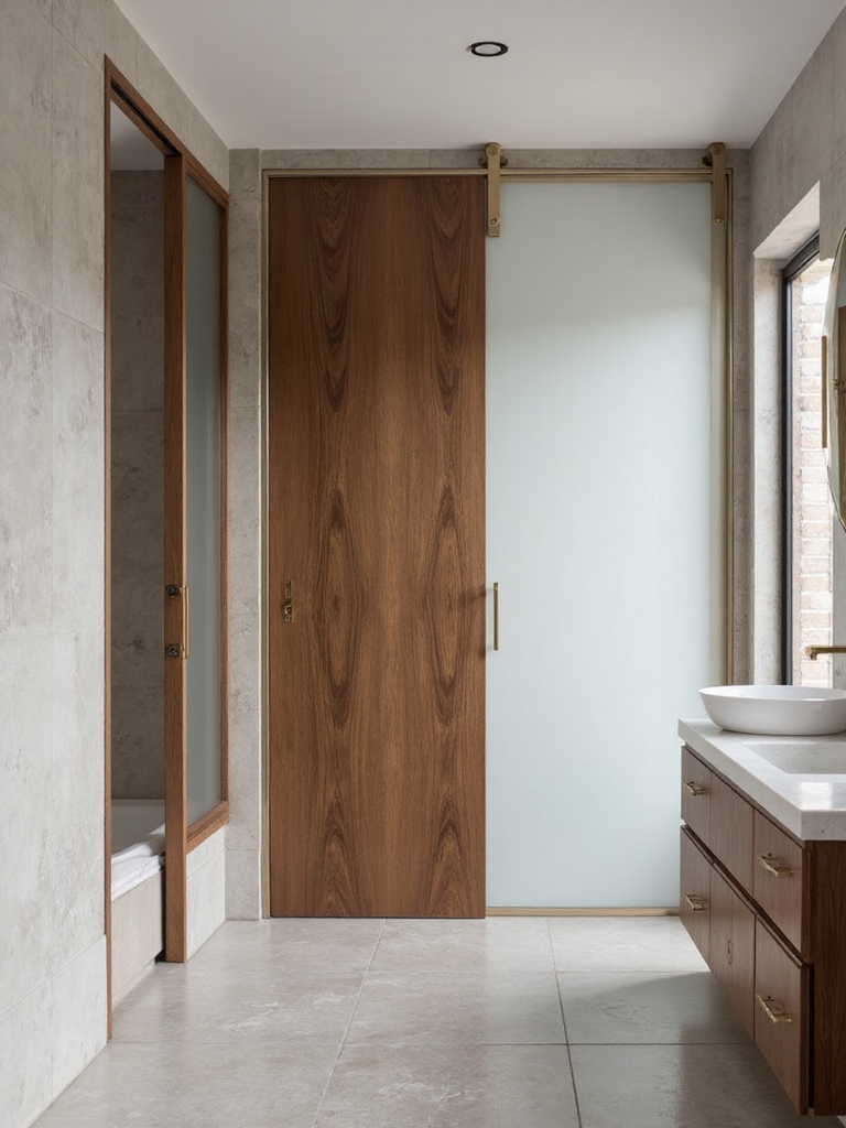 space saving stylish bathroom doors