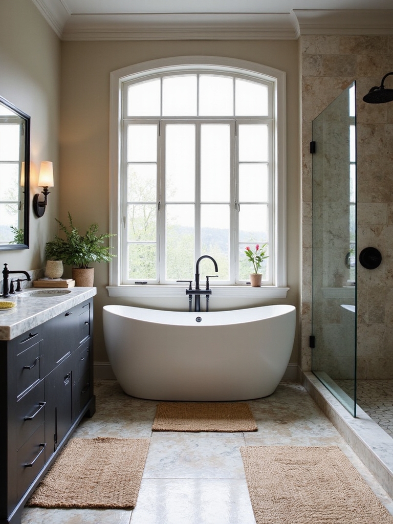 spacious and stylish bathrooms