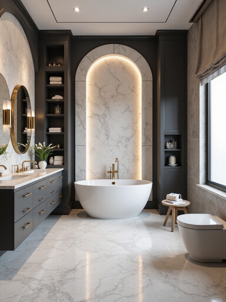 stylish and practical bathroom niches