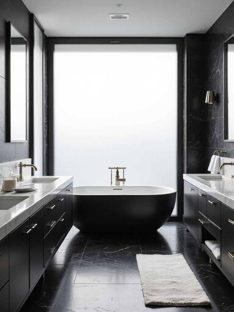 stylish monochrome bathroom decor