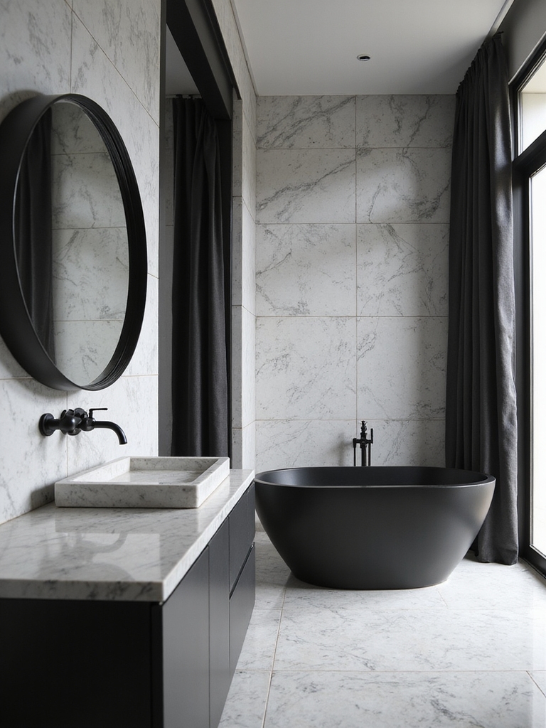 stylish monochrome bathroom inspiration