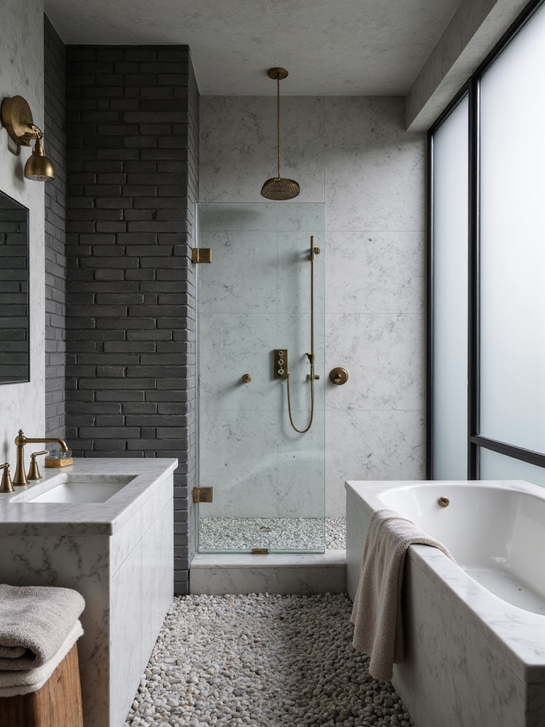 textured gray bathroom elegance