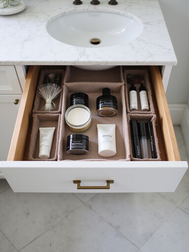 tidy makeup and skincare storage
