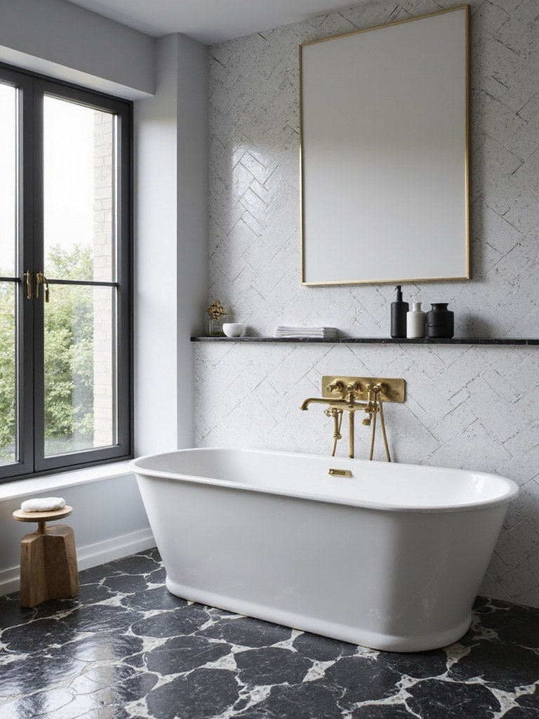 timeless black and white tiles